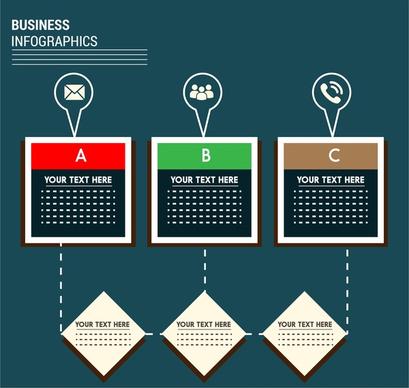 business infographic geometric connection design