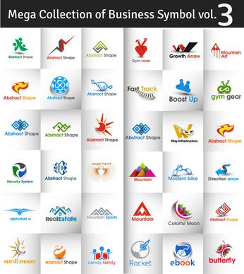 business logos creative design vector set