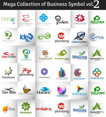 business logos creative design vector set