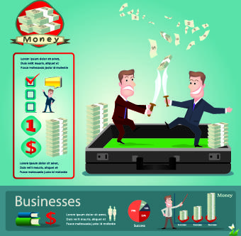 business money infographics vector
