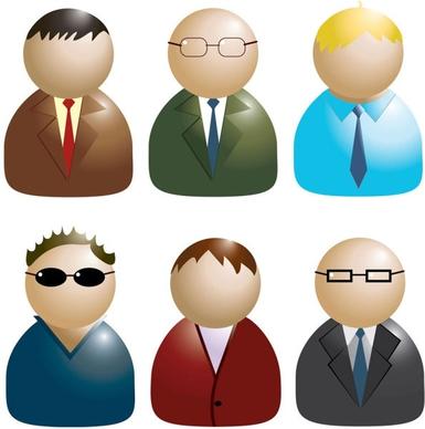 business people icon 02 vector