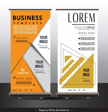 business poster standee roll up design geometric decor