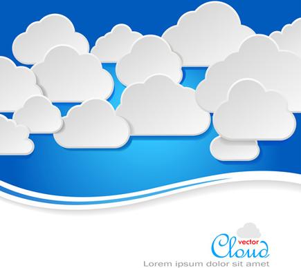 business social template with cloud backgrounds