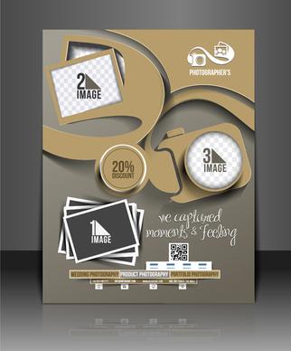 business style numbered flyers cover template vector