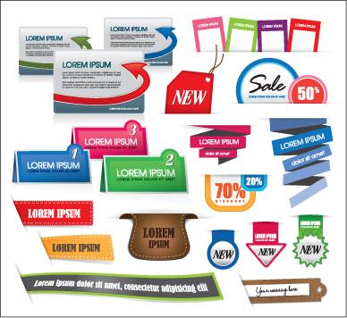 business tag design elements vector