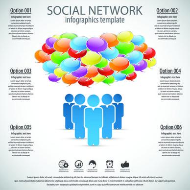 business template social network vector design vector