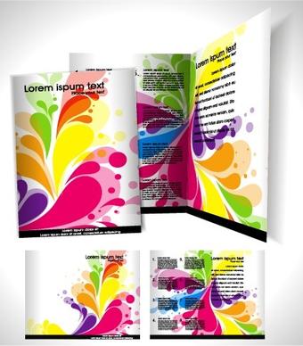 business templates with cover brochure design vector