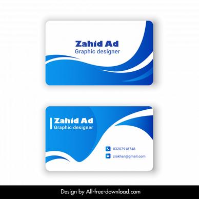 bussiness card zahid ad template elegant flat curves