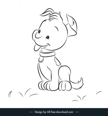 buster my friends tiger pooh cartoon character icon black white handdrawn outline