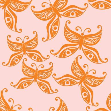 butterflies seamless background vector