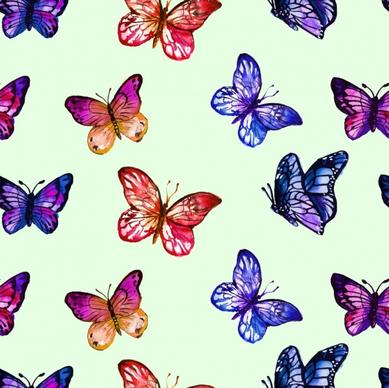 butterfly background colorful flat icons decoration