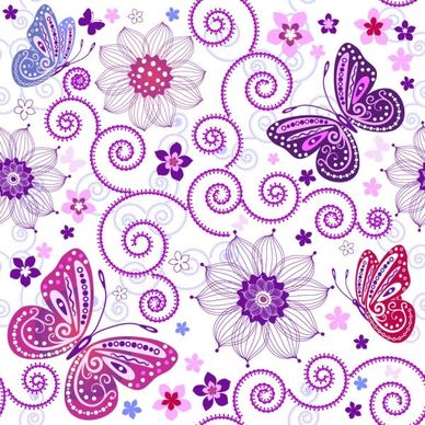 butterfly pattern background 01 vector