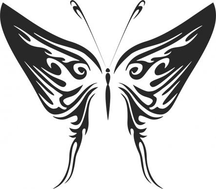 butterfly tribal free cdr vectors art