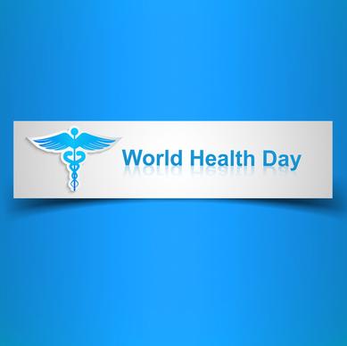 caduceus medical symbol beautiful world health day colorful background illustration