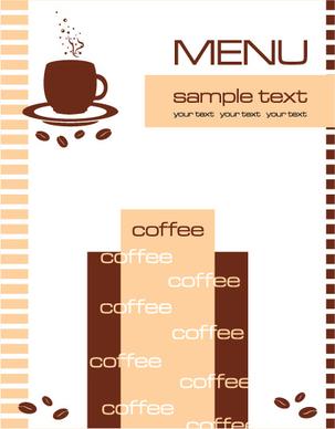 cafe menu vector template