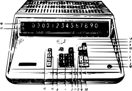 Calculator Elektronika 68 clip art