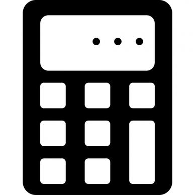 calculator sign icon flat contrast black white geometric sketch