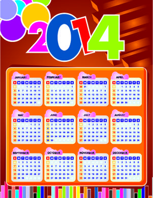 calendar14 vector huge collection6