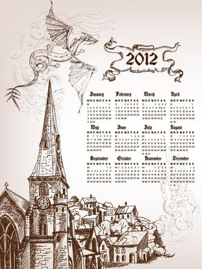 calendar 2012 calendar 03 vector