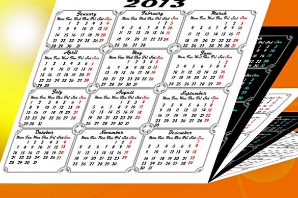 calendar 2013 abstract