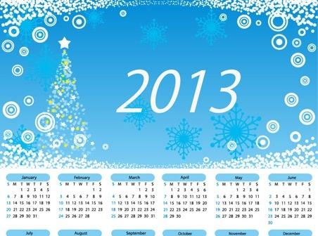 christmas calendar design blue backdrop xmas symbols decoration