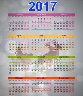 calendar 2017 templates