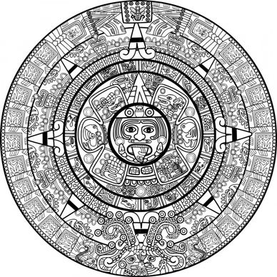 calendar mayan free vector art