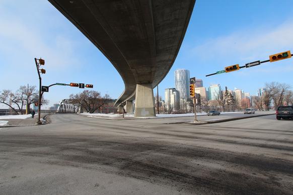 calgary downtown 4th ave flyover into the core