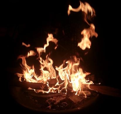 campfire burning fire