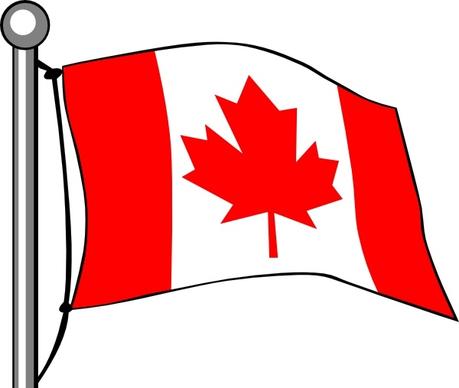 Canada Flag Flying clip art