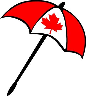 Canada Flag Umbrella clip art
