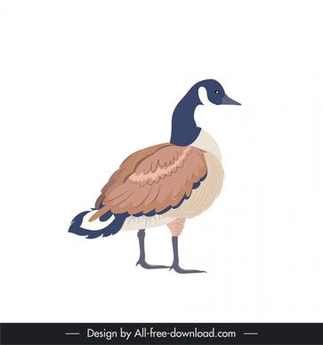 canada goose icon standing gesture sketch cartoon design