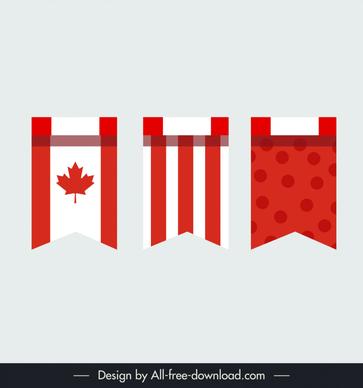 canadian flag templates modern vertical design 