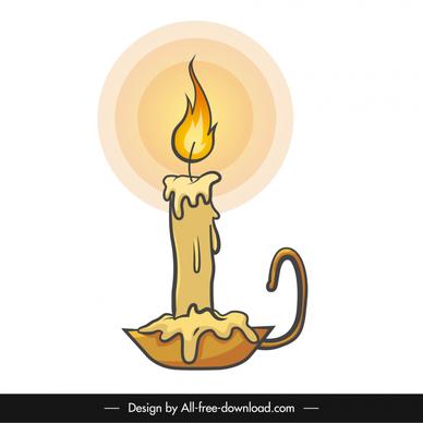 candle light religious icon handdrawn retro sketch
