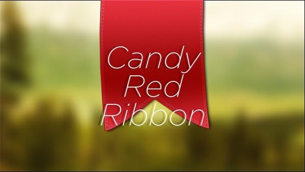 Candy Red Ribbon PSD