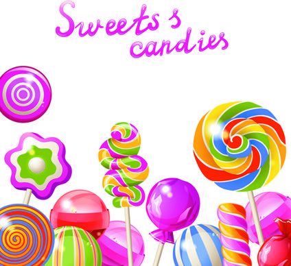 candy with sweet shop background vector