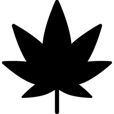 cannabis sign icon flat symmetric silhouette outline