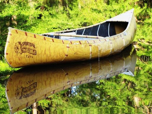 canoe silhouette nature