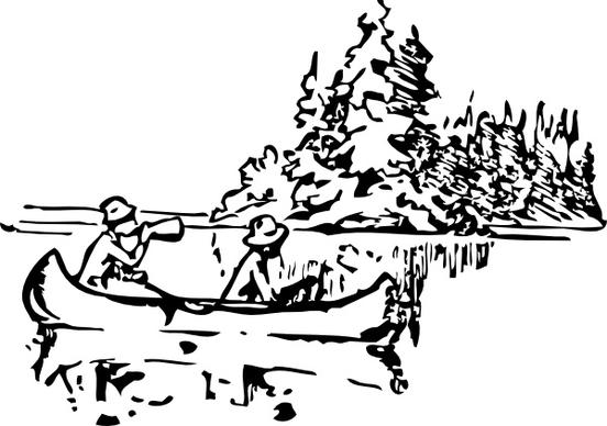 Canoeing clip art