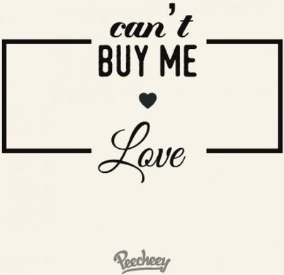 cant buy me love simple poster