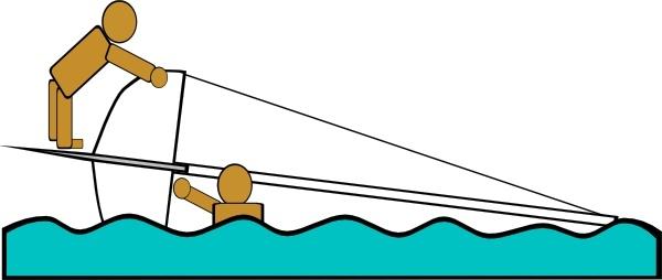 Capsized Sailing Illustration 4 clip art