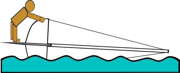 Capsized Sailing Illustration 6 clip art