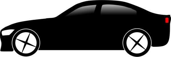 car design sketch illustration with silhouette style