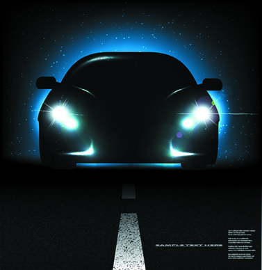 car lighting background vector