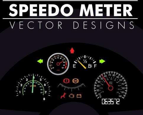 car speedometer icon modern dark design