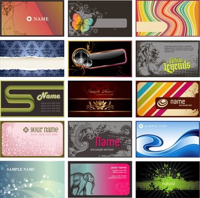 name card templates abstract classical grunge modern design