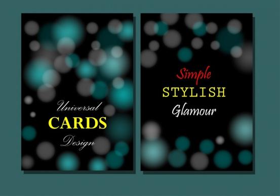 card cover templates dark bokeh universal style