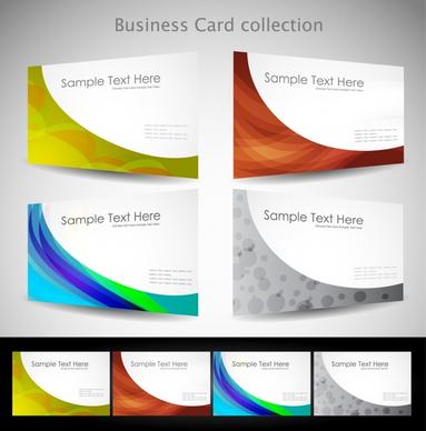 card dynamic flow line business card template vector