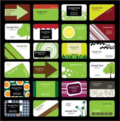 business card templates nature abstract themes colorful decor