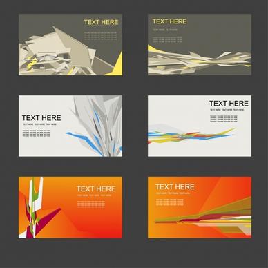 name card templates colored modern 3d design